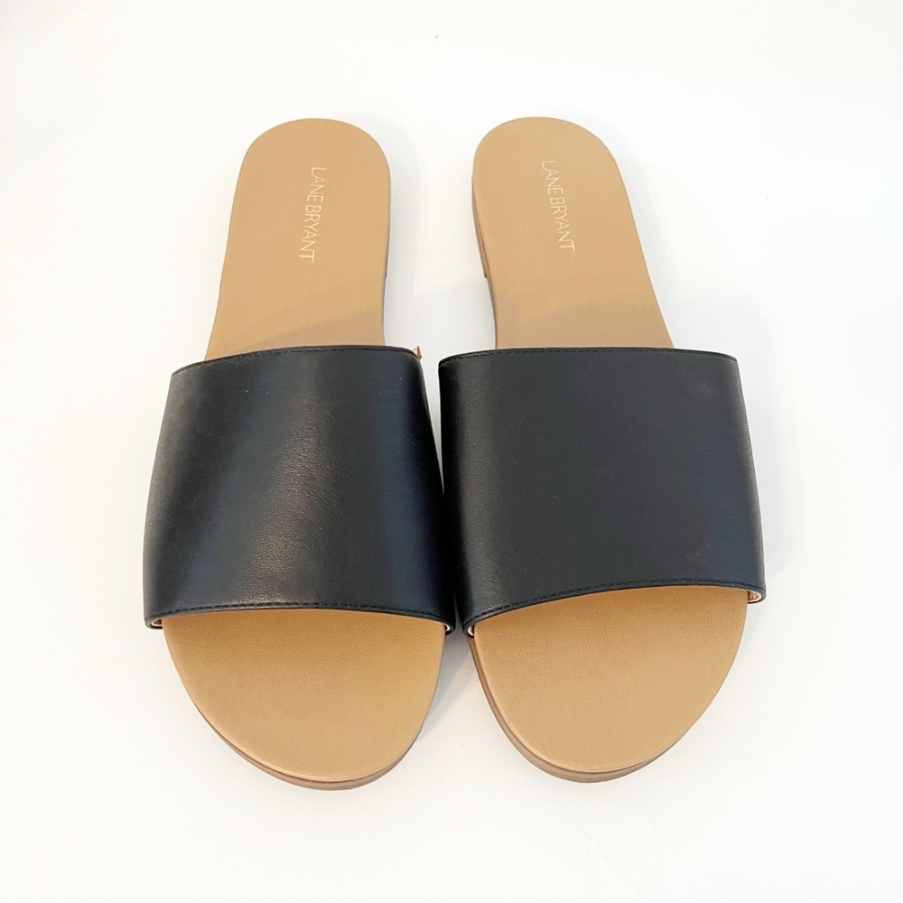 Lane Bryant Slides-Black-Size-12W